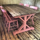 Oak Harvest Table Farmhouse Table 2 small