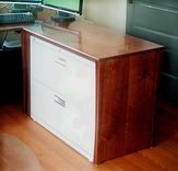 Filing Cabinet And End Table Of Walnut Desk 2 small