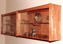 Twin Wall Hung Display Cabinets - Cherry 1 small