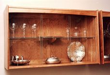 Twin Wall Hung Display Cabinets - Cherry 2 small
