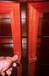 Display Cabinet - Honduras Mahogany, With Carved Maple Pulls 2 small