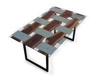 Wood + Metal Weave Dining Table 1 small