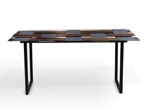 Wood + Metal Weave Dining Table 2 small