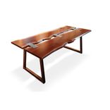 Bow Tie Dining Table Shown In Black Walnut Live Edge Slabs 1 small