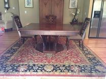 Contemporary Walnut Pedestal Table 1 small