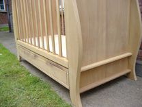 Sleigh Style Teak Crib 1 small