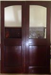 Handmade Solid Oak French Doors W/Arched Opening For Glass 1 small