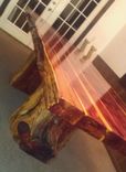 Live Edge Cedar Dining Table Set 4 small