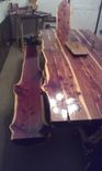 Live Edge Cedar Dining Table Set 5 small
