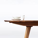 Expandable Dining Table In Solid Walnut With Two Leaves - Seats 4-8 "Bela" 5 small