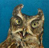 Owl Acrylic Painting 4 small