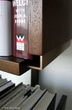 Mahogany Brass Tinted Lacquer Shelving Cabinetry Casework 2 small