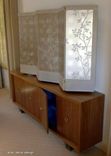 Walnut Brass Bronze Console Credenza Limed Walnut Screen 2 small