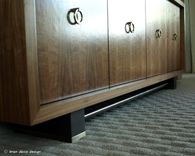 Walnut Brass Bronze Console Credenza Limed Walnut Screen 3 small