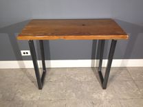 Salvaged Urban Wood Computer Desk W/ Brooklyn Style Leg Base & Endurovar Finish 2 small