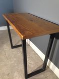 Salvaged Urban Wood Computer Desk W/ Brooklyn Style Leg Base & Endurovar Finish 3 small