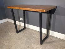 Salvaged Urban Wood Computer Desk W/ Brooklyn Style Leg Base & Endurovar Finish 4 small