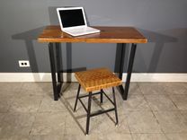 Salvaged Urban Wood Computer Desk W/ Brooklyn Style Leg Base & Endurovar Finish 5 small