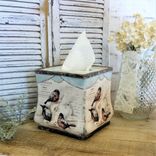 Tissue Box Cover French Country Decor Vintage Song Bird Decor 5 small