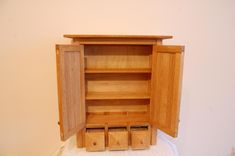 Country Oak Three Drawer Spice/Medicine Cabinet 4 small