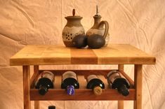Hard Maple And Cherry Rolling Kitchen Cart 4 small