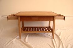Cherry Shaker Style Coffee Table With Drawer And Shelf 2 small