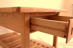 Cherry Shaker Style Coffee Table With Drawer And Shelf 3 small