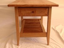 Cherry Shaker Style Coffee Table With Drawer And Shelf 6 small