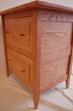 Oak Shaker Style Two Drawer Nightstand 1 small