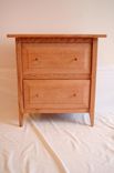 Oak Shaker Style Two Drawer Nightstand 5 small