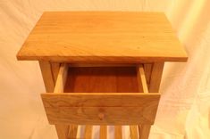 Cherry Shaker Style Nightstand / End Table With Drawer And Shelf 2 small