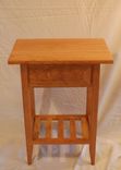 Cherry Shaker Style Nightstand / End Table With Drawer And Shelf 1 small