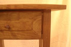 Cherry Shaker Style Nightstand / End Table With Drawer And Shelf 4 small