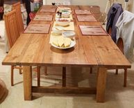 Reclamed Trestle Farm Table 3 small