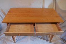 Curly Maple And Cherry Moser Inspiered Desk 3 small