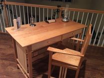 Curly Maple And Cherry Moser Inspiered Desk 5 small