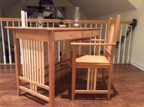 Curly Maple And Cherry Moser Inspiered Desk 1 small