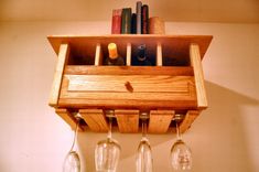 Wall Hanging Wine Rack / Bookshelf 3 small