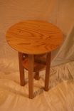 Round Oak Side Table 2 small