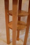 Round Oak Side Table 3 small