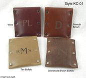 Handmade Leather Wallet - Free Monogramming 1 small