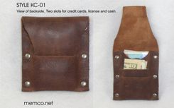 Handmade Leather Wallet - Free Monogramming 2 small