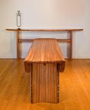 Zebrawood Dining Table W/ Leafs 4 small