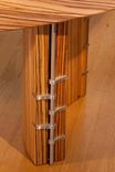 Zebrawood Dining Table W/ Leafs 6 small