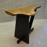 White Oak Raw Edge Side Table 2 small