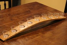 Wine Stave 9 Votive Candle Holder Or Menorah 1 small