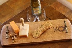 Wine Barrel Head Half Serving Tray 2 small