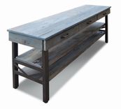 Reclaimed Oak Industrial Dining Console 1 small