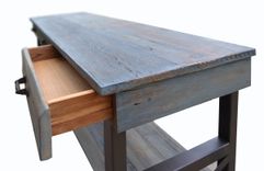 Reclaimed Oak Industrial Dining Console 3 small