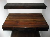 Reclaimed Wood Desk And Shelves–Construction & Installation 4 small